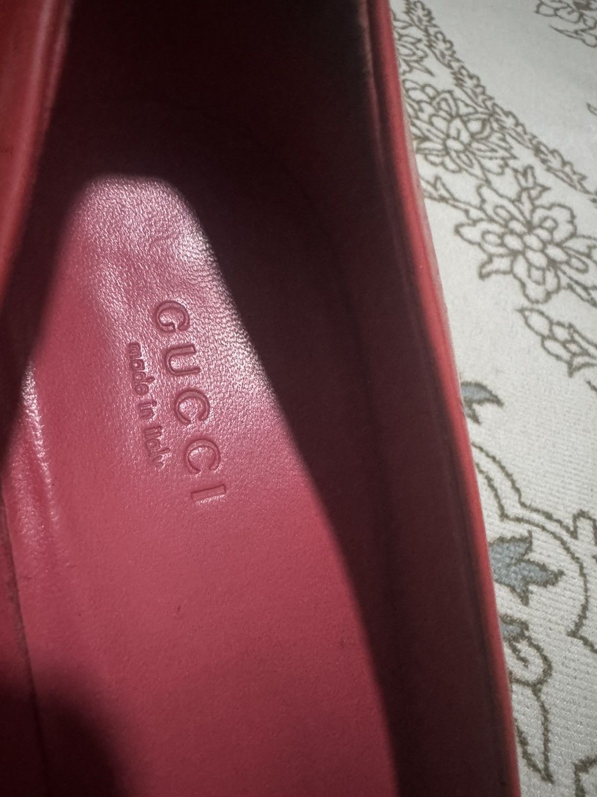 Gucci 🇮🇹 Gucci Red Patent Leather Pointed Toe Pump Heels Size US 7 / IT 37 - 8 Thumbnail