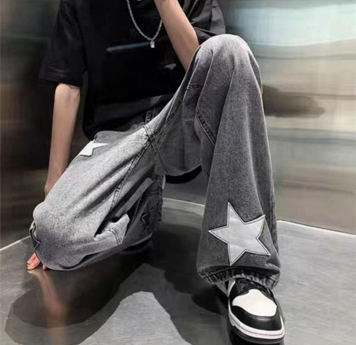Japanese Brand × Jean Vintage street star embroidered jeans Size US 32 / EU 48 - 6 Thumbnail