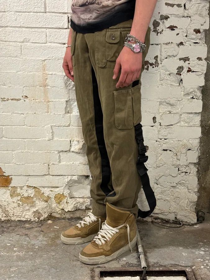 Dolce & Gabbana AW2003 Dolce & Gabbana Khaki Cargo Bondage Pants Size US 30 / EU 46 - 2 Thumbnail