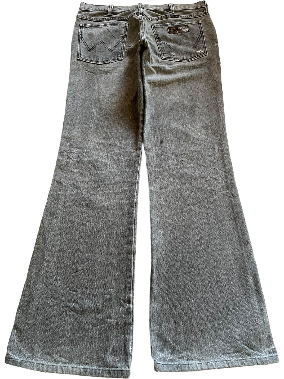 Wrangler SALES🔥Vintage Wrangler Flared Faded Wash Distressed Jeans Size US 31 - 2 Thumbnail