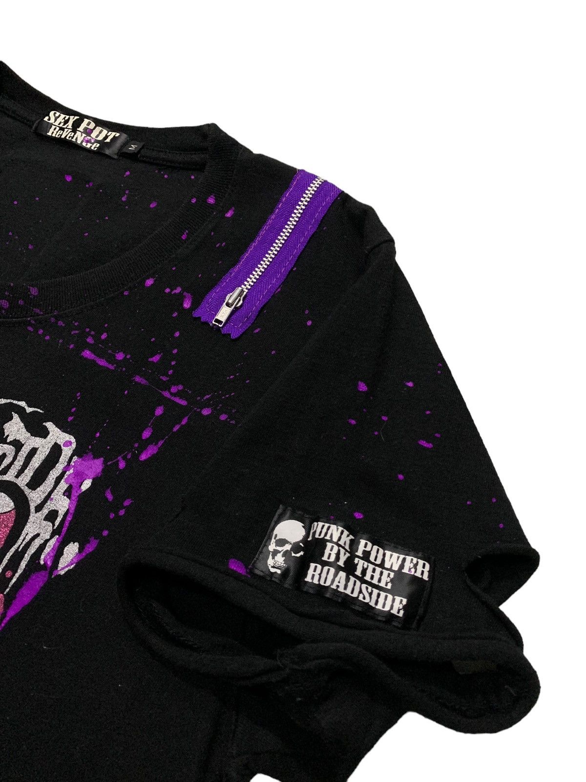 Hysteric Glamour Sex Pot Revenge Bondage Distressed Zipper Tshirt Size US S / EU 44-46 / 1 - 12 Thumbnail