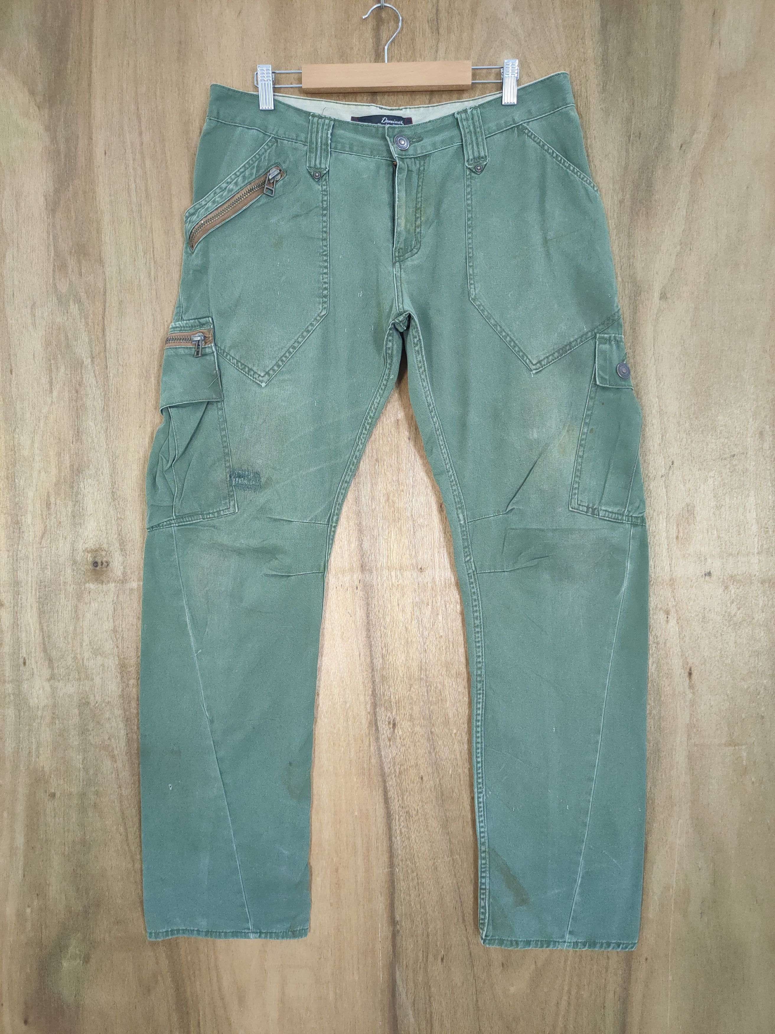 Japanese Brand VINTAGE DOMINATED FADED GREEN CARGO PANTS Size US 34 / EU 50 - 2 Thumbnail