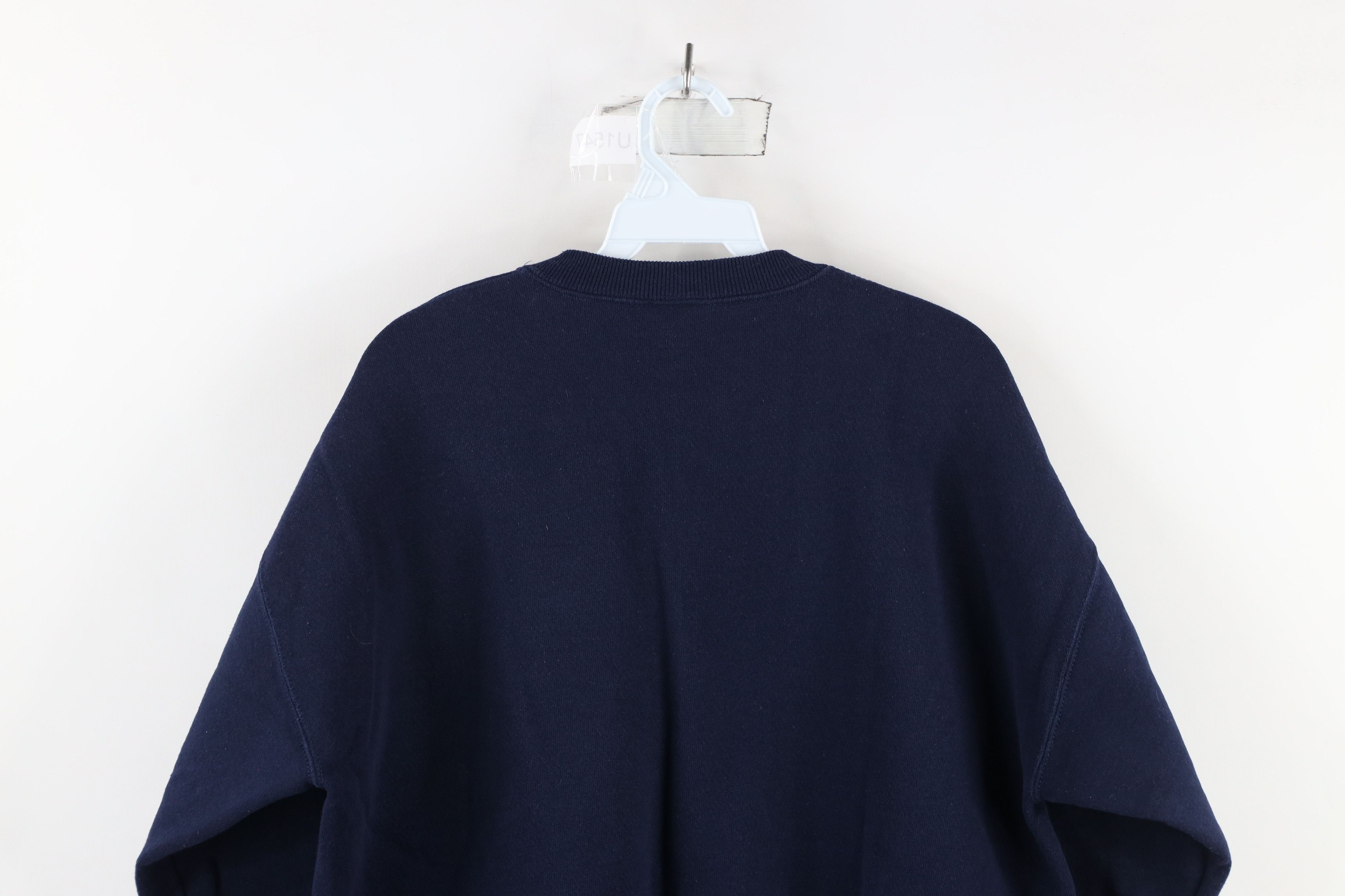Vintage Vintage 90s Streetwear Blank Heavyweight Sweatshirt Blue USA Size US XL / EU 56 / 4 - 8 Thumbnail