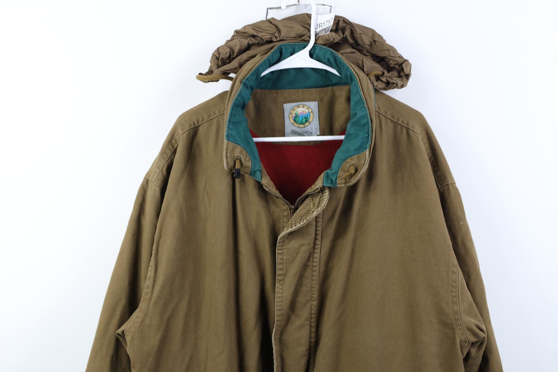 Vintage Vintage 90s Streetwear Lined Hooded Canvas Chore Jacket Size US XL / EU 56 / 4 - 2 Thumbnail