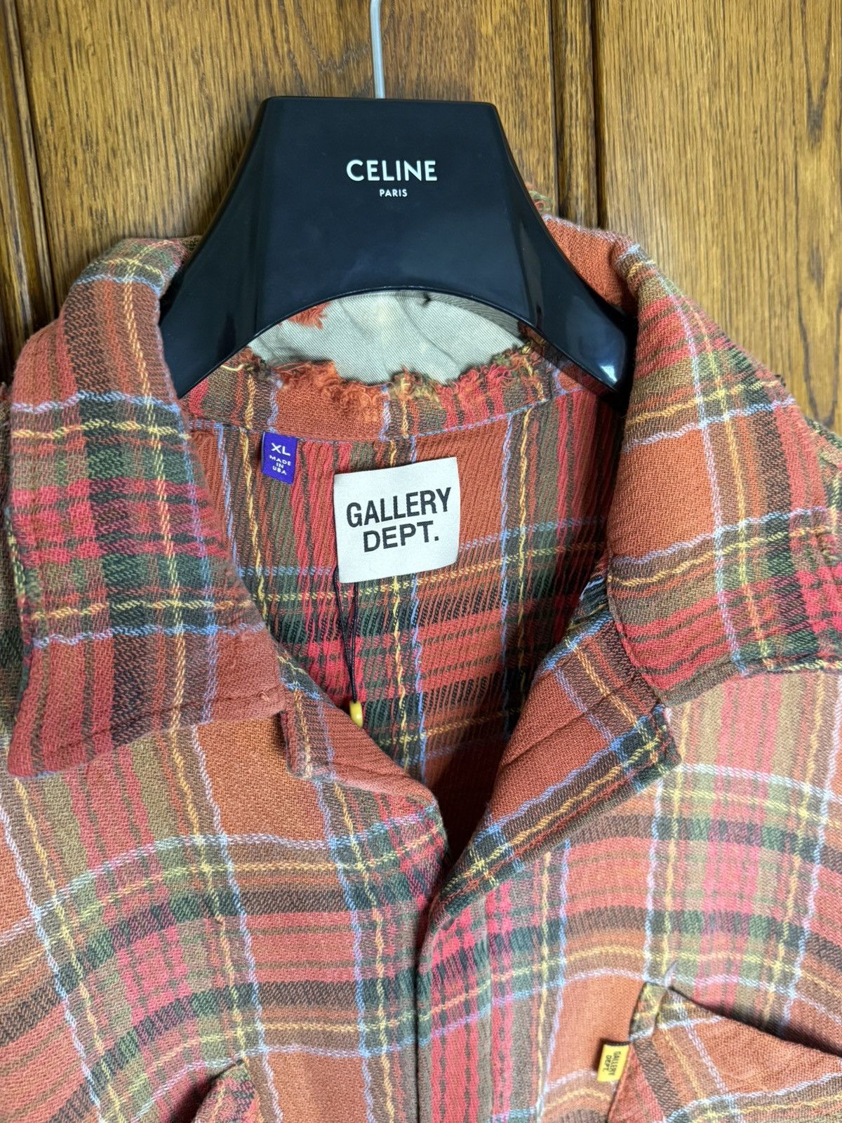 Gallery Dept. Gallery Dept Marley Distressed Checked Cotton-Flannel Shirt Size US M / EU 48-50 / 2 - 16 Thumbnail