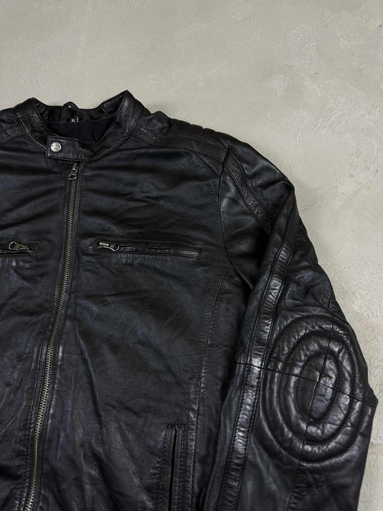 Mustang 90s Vintage Mustang Leather Racing Biker Boxy Jacket Size US XL / EU 56 / 4 - 5 Thumbnail