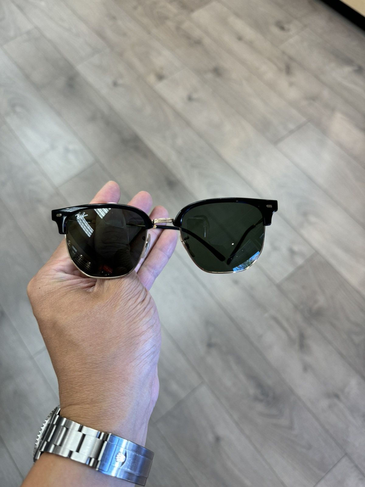 RayBan × Vintage Ray Ban Clubmaster Sunglasses Glasses Gold Size ONE SIZE - 1 Thumbnail