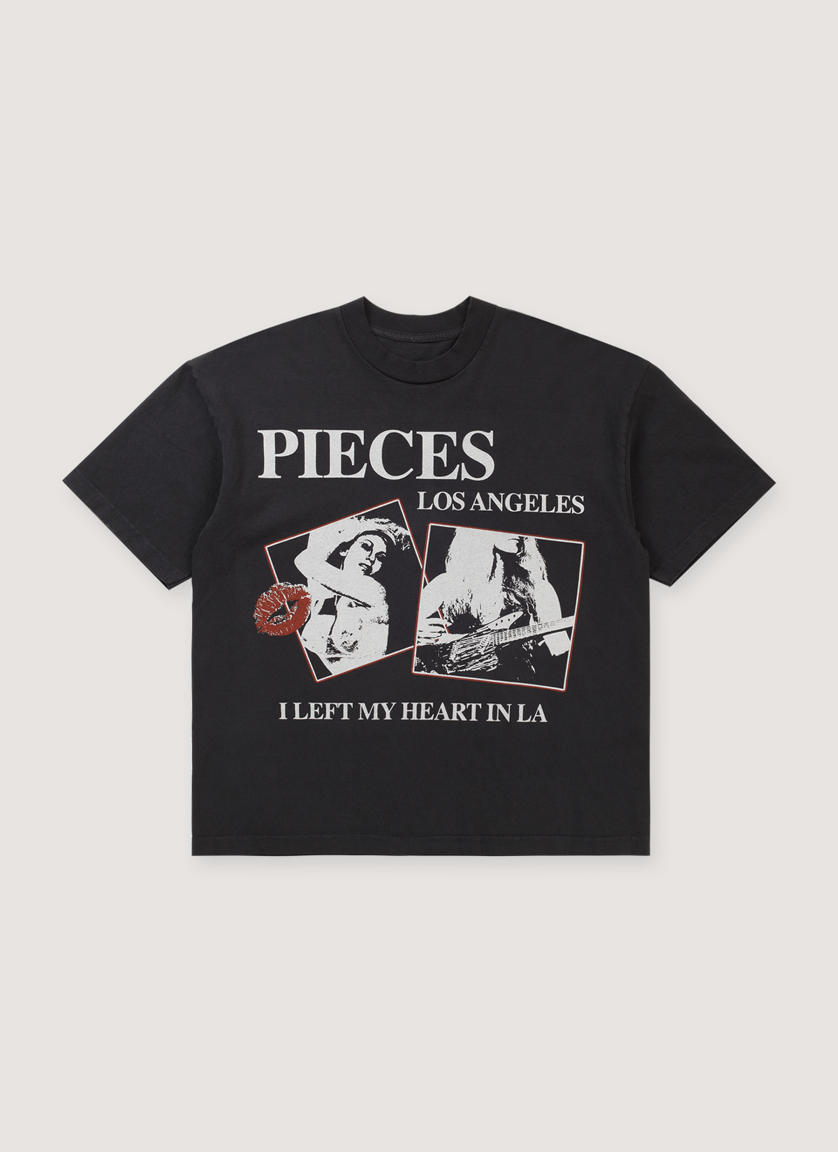 Other Pieces Left My Heart Tee Off Black Size US L / EU 52-54 / 3 - 1 Thumbnail