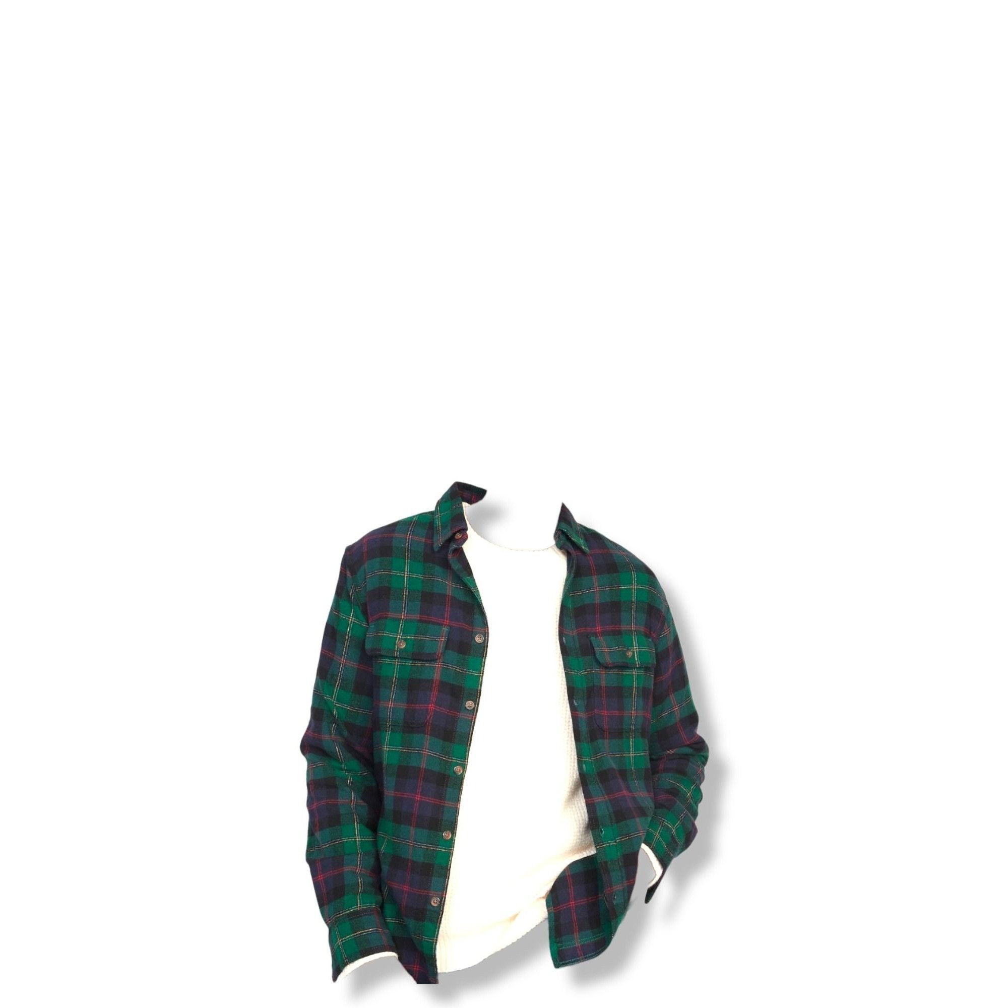 Old Navy Men's Flannel Shirt Green Blue Plaid Old Navy Size Medium JJ Size US M / EU 48-50 / 2 - 6 Thumbnail