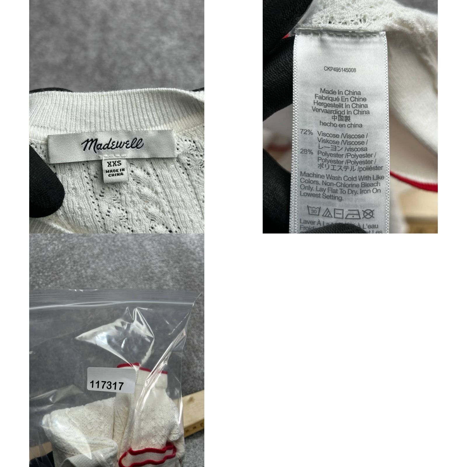 Madewell Madewell Cardigan Sweater Womens XXS Beige Open Knit Button Front Shirt Size XXS / US 00 / IT 34 - 8 Thumbnail