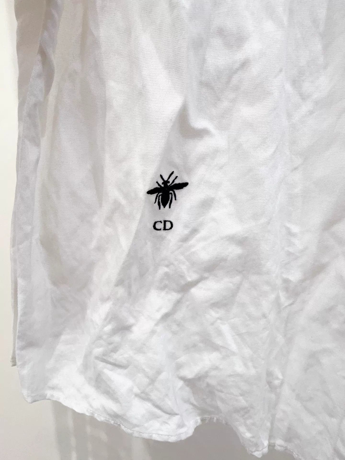 Dior Dior Bee Pleated Pearl Button Shirt F38 Size S / US 4 / IT 40 - 2 Thumbnail