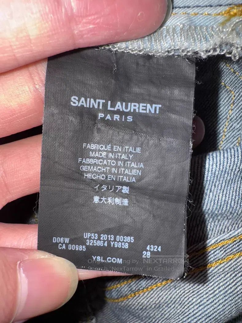 Saint Laurent Paris Saint Laurent Paris Light Blue Cat Claw Basic Denim Jeans Size US 28 / EU 44 - 7 Thumbnail