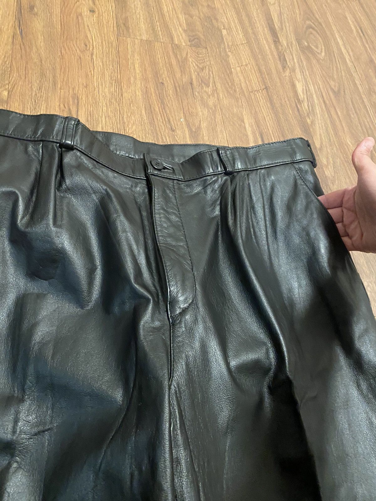 Genuine Leather MENS GENUINE LEATHER BIKER JEANS Size US 40 / EU 56 - 6 Thumbnail