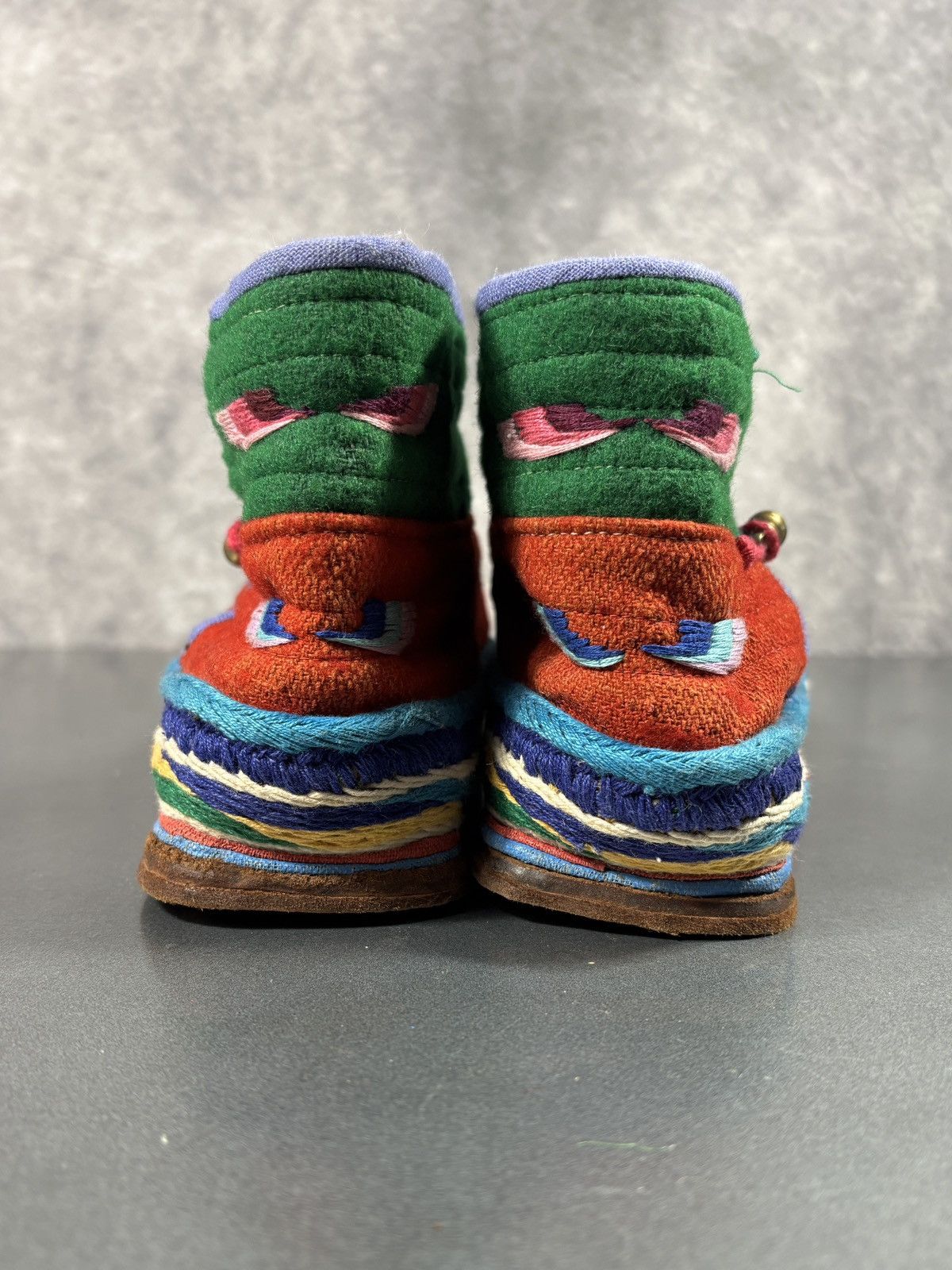 Vintage True Vintage Tibetan Boots Traditional Felt Lham 1970s Wool Size US 8.5 / IT 38.5 - 12 Thumbnail