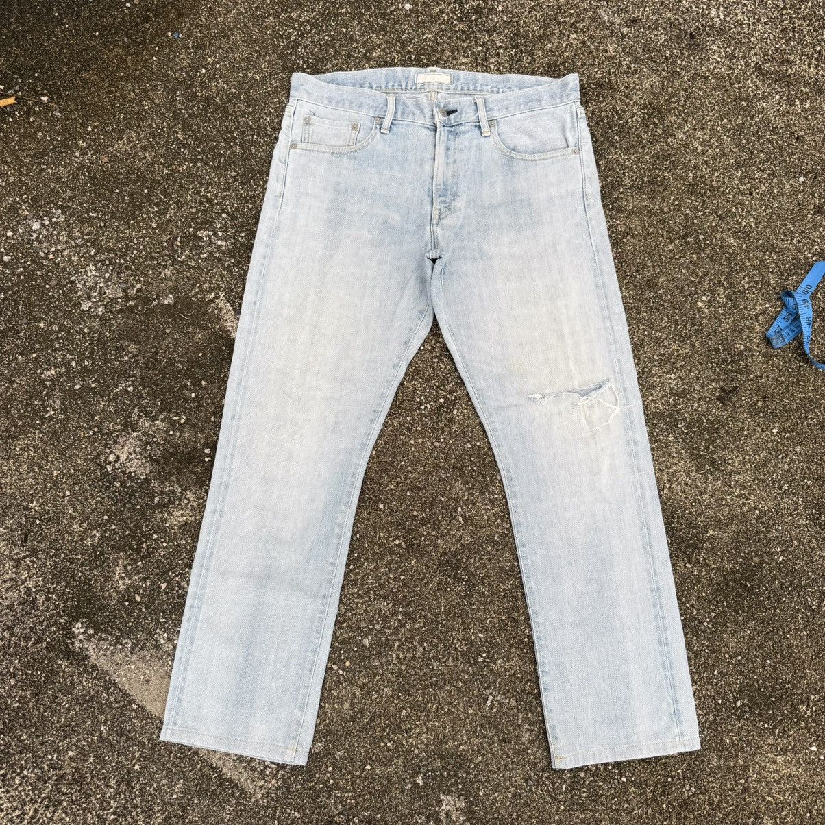 Japanese Brand VINTAGE JAPANESE BLUE DENIM STRAIGHT FADED JEAN PANTS Size US 34 / EU 50 - 1 Thumbnail