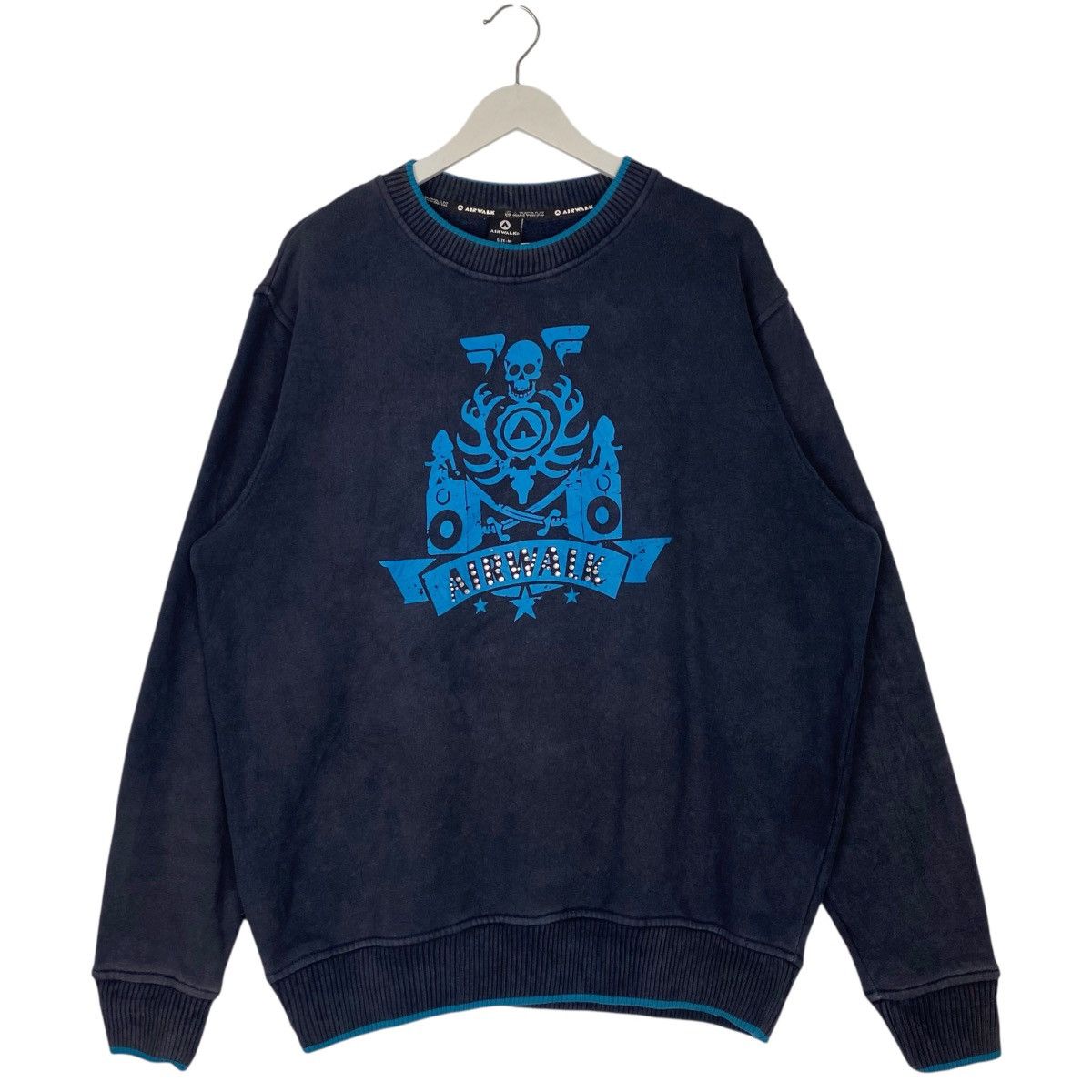 Vintage Vintage Airwalk Skateboard Sweatshirt Crewneck Big Logo Blue Size US M / EU 48-50 / 2 - 1 Thumbnail
