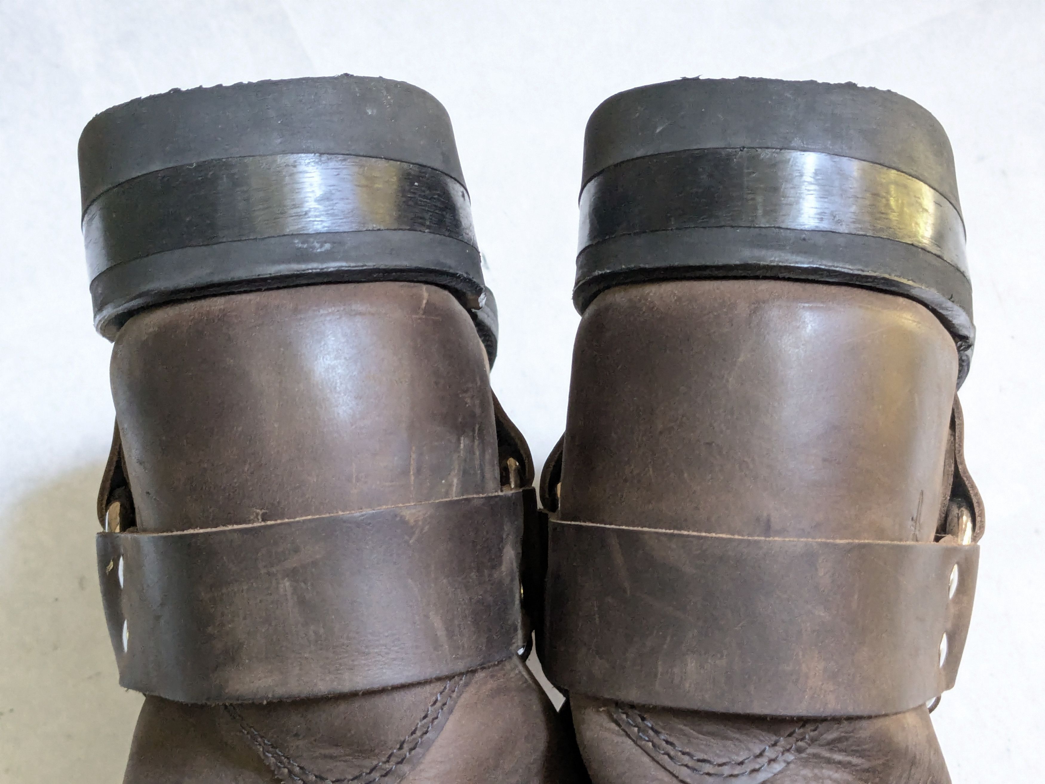 Frye Frye Harness Boots Brown Leather 11.5 M Buckle Strap Size US 11.5 / EU 44-45 - 15 Thumbnail