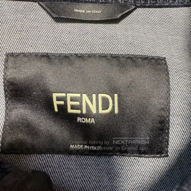 Fendi Fendi Men's Full OFF Logo Fleece Denim Jacket Size US S / EU 44-46 / 1 - 3 Thumbnail