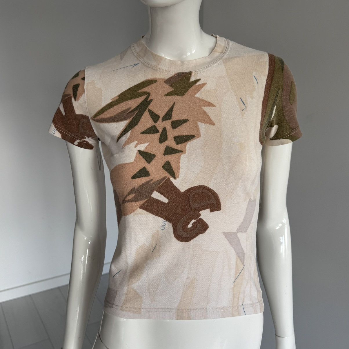 Dior Vintage Christian Dior 2001 fitted top abstract skull rare Size S / US 4 / IT 40 - 2 Thumbnail
