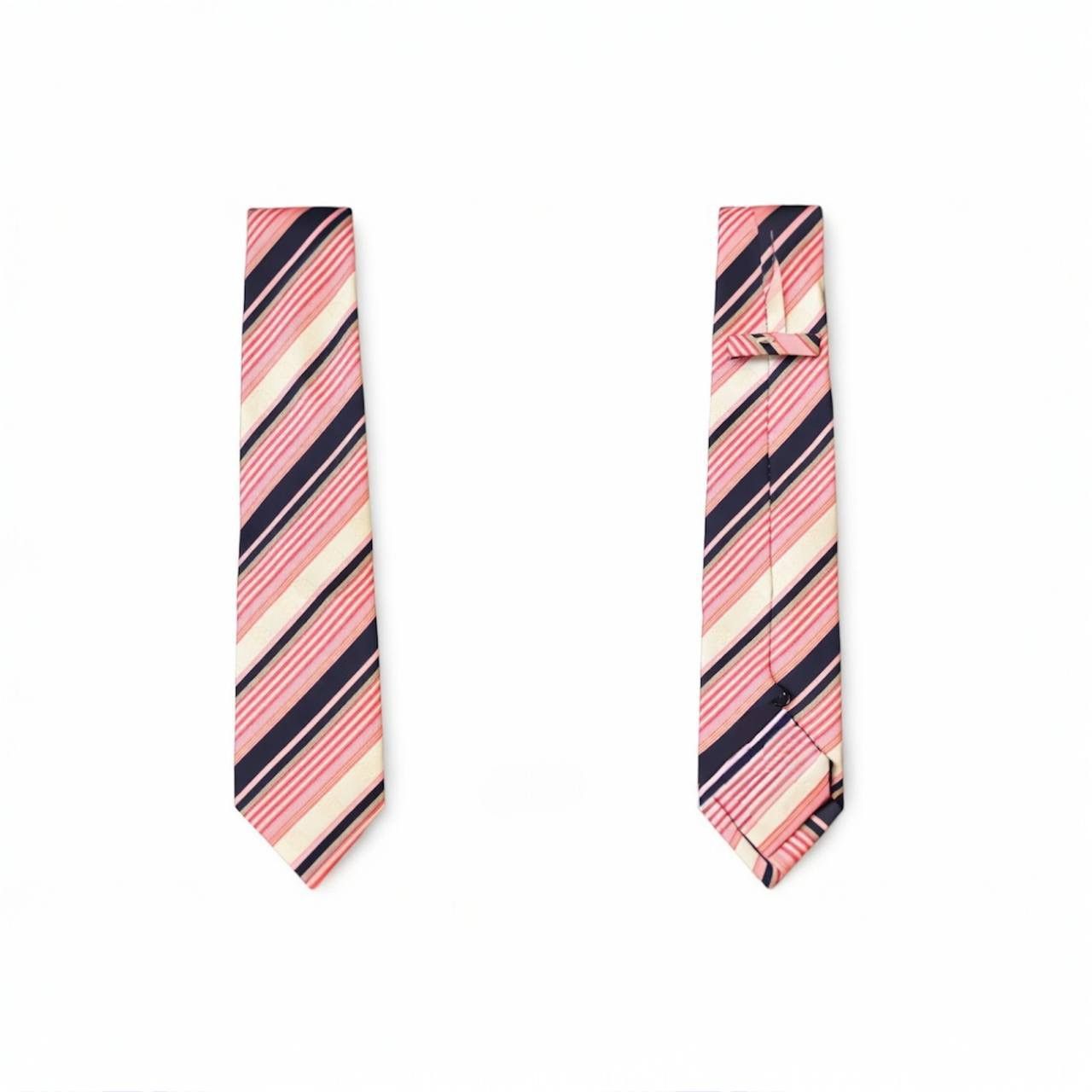 Versace VERSACE MEDUSA MULTILOGO VINTAGE SILK TIE PINK Size ONE SIZE - 1 Thumbnail