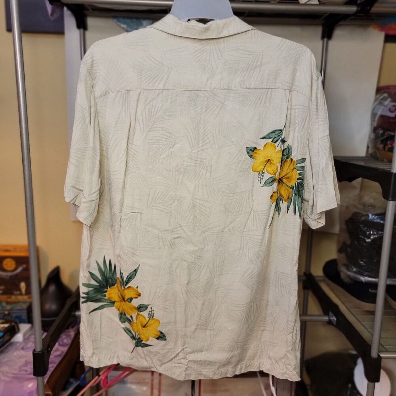 Other Caribbean Joe SS Full Button White Big Flowers - Size XL Size US XL / EU 56 / 4 - 2 Thumbnail