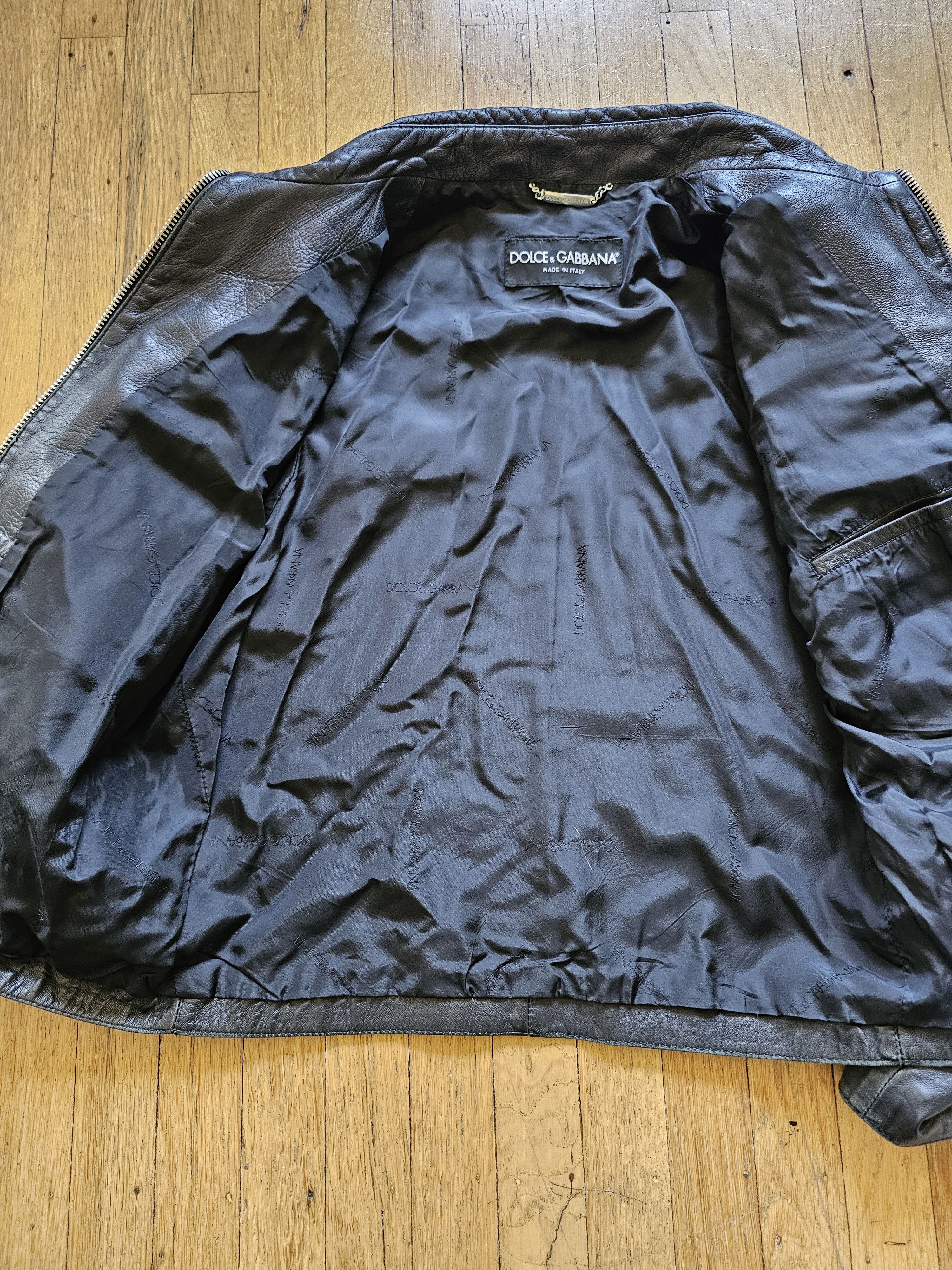 Dolce & Gabbana D&G 2002 Convertible Leather Moto Jacket Size US M / EU 48-50 / 2 - 11 Thumbnail