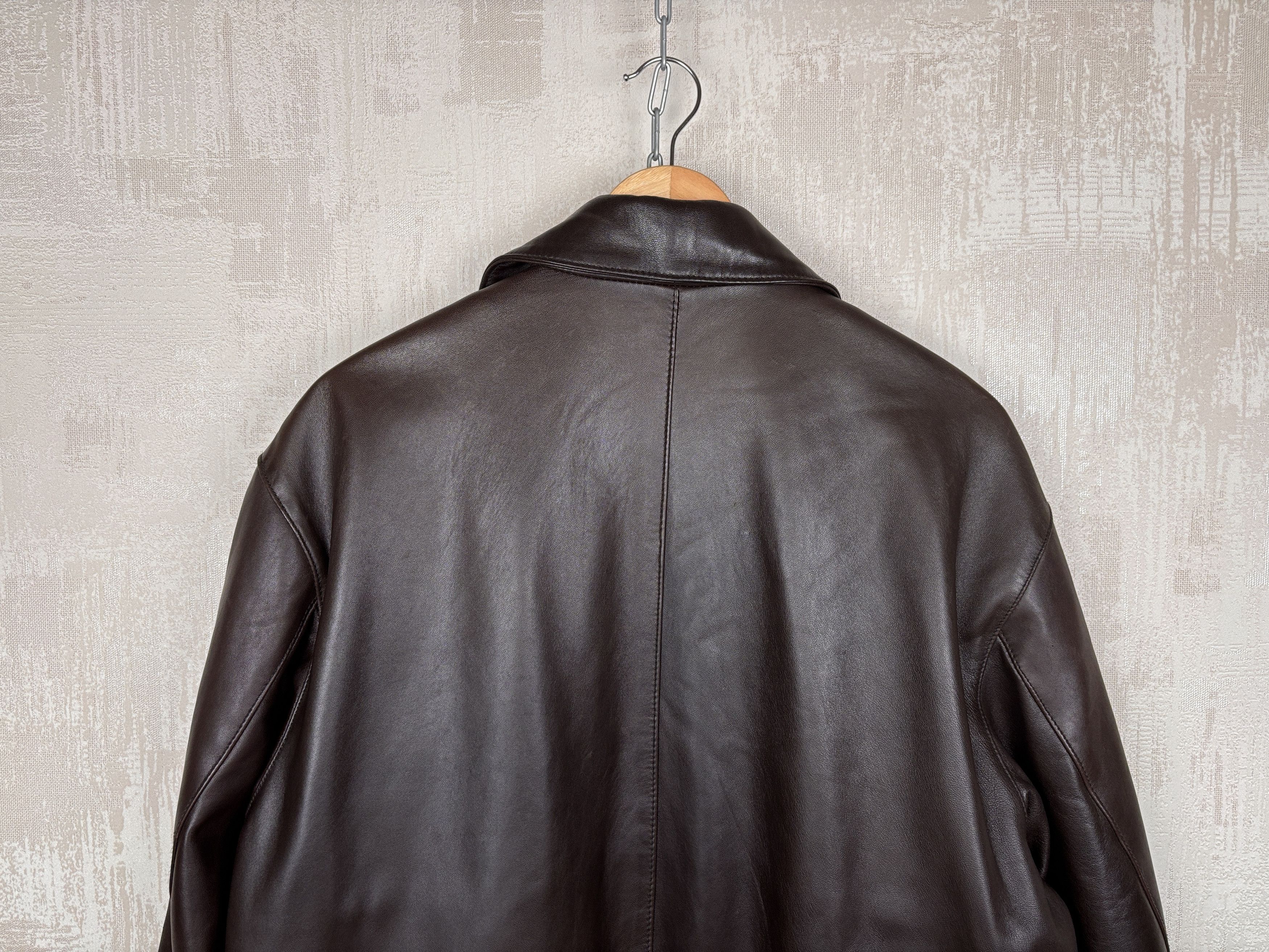 Strellson Strellson Vintage Leather Long Coat Jacket Size 50 Size US L / EU 52-54 / 3 - 19 Thumbnail