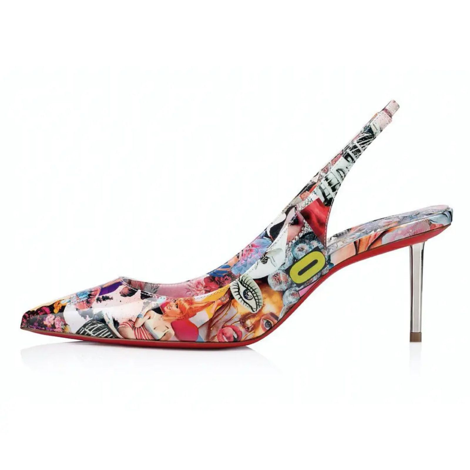Christian Louboutin Epic Sling 70 Patent OH Xtian Black Slingback Heel Pump 36 Size US 6 / IT 36 - 3 Thumbnail