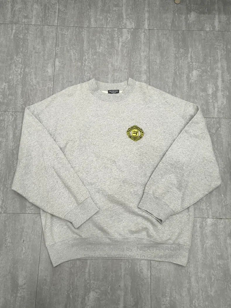 Balenciaga Logo embroidery loose long-sleeve sweatshirt
