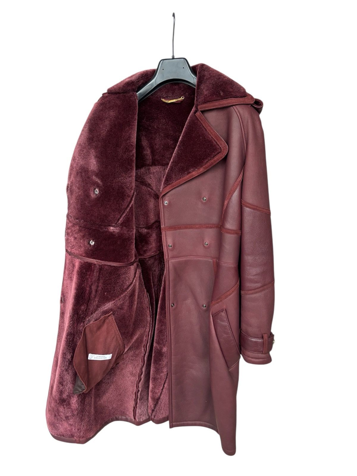 Versace Jeans Couture Versace Shearling Leather Trench Coat Size M / US 6-8 / IT 42-44 - 2 Thumbnail