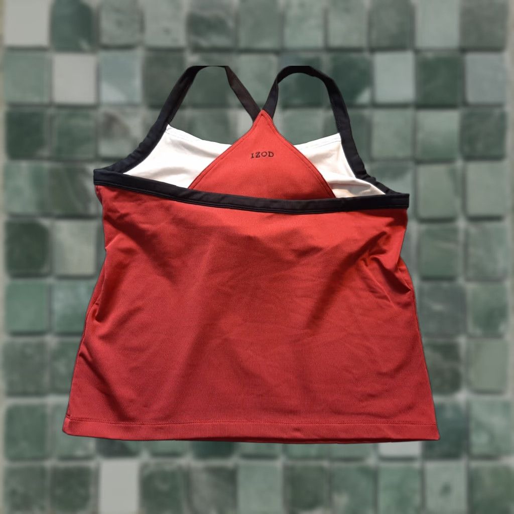 Izod VINTAGE? (No) IZOD Tankini Women 32" Chest Red Swim Top Swim Suit bathing Suit Women Tankini Red 32" Izod Women's Tankini Size XXS / US 00 / IT 34 - 1 Thumbnail
