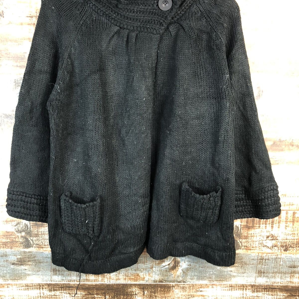 Homespun Knitwear × Japanese Brand Japanese Brand Black Cardigan Knitwear #A2207 Size S / US 4 / IT 40 - 3 Thumbnail