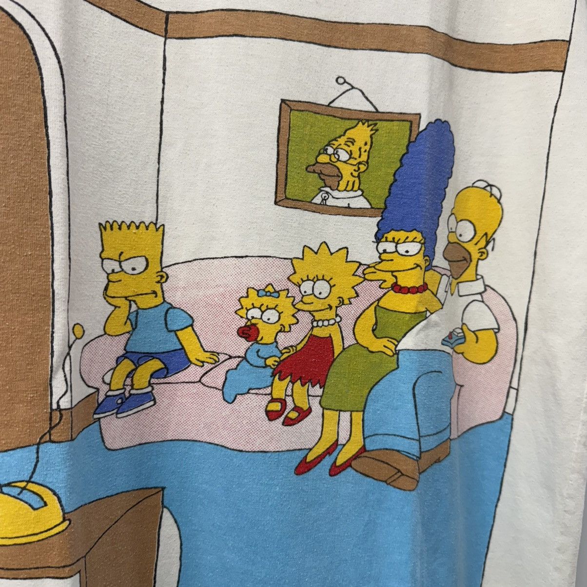 The Simpsons × Vintage RARE Vintage 1990 Simpsons Family Bonding Big Graphic Tee Size US L / EU 52-54 / 3 - 6 Thumbnail