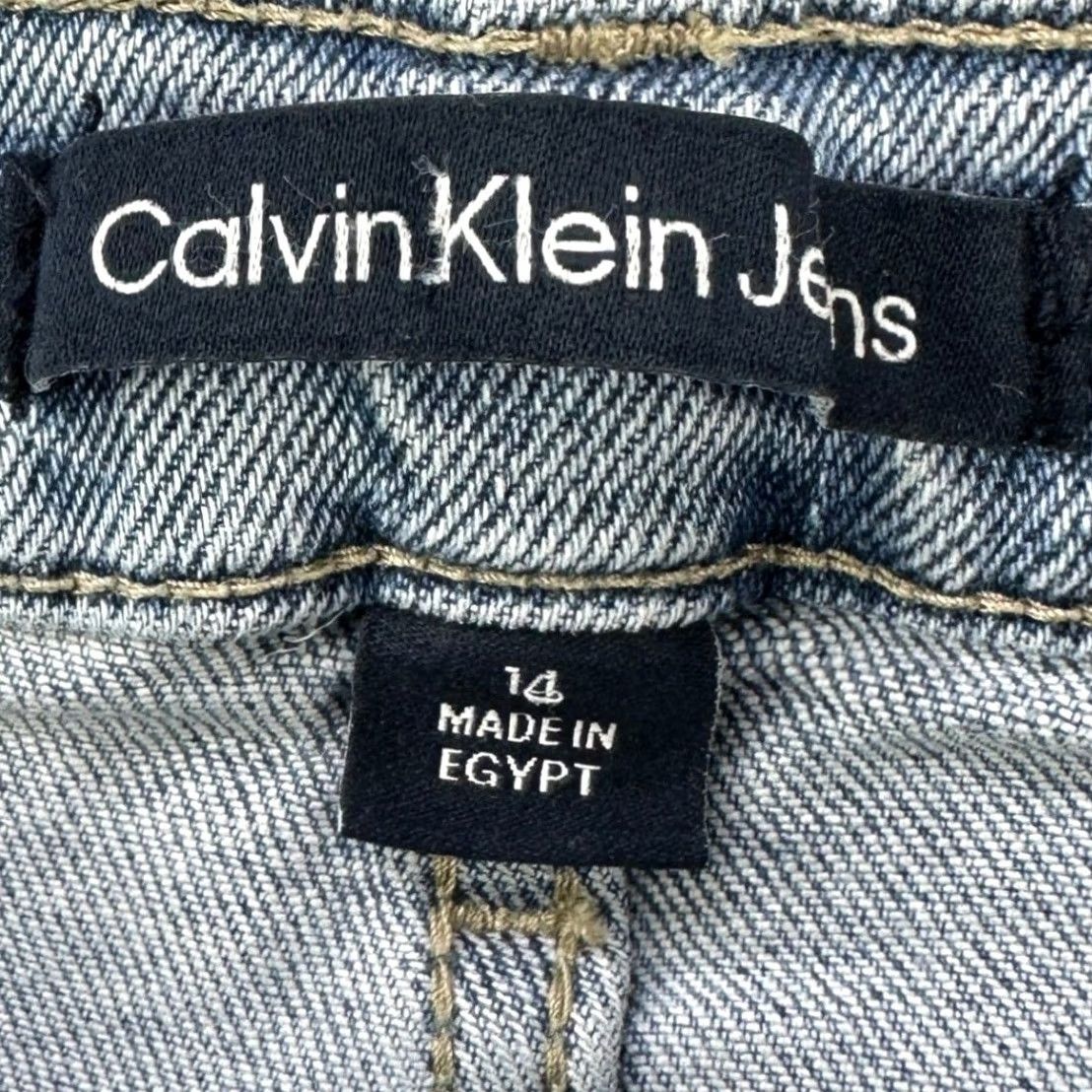 Calvin Klein Calvin Klein Womens Straight Jeans 14 Gray High Waist 5 Pocket Stretch Denim NEW Size 36" / US 14 / IT 50 - 5 Thumbnail