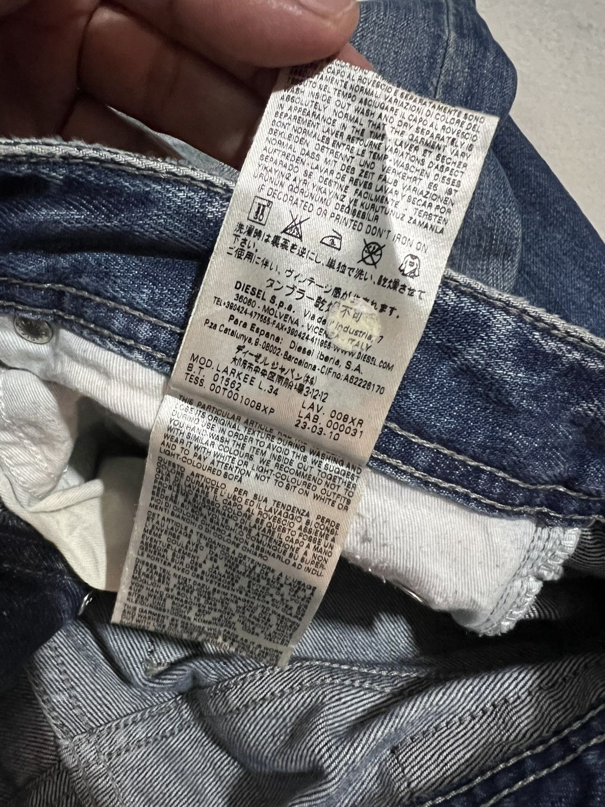 Diesel × If Six Was Nine 🌈Baggy🌈Vintage Diesel Industry Distress Jean Size US 35 - 20 Thumbnail