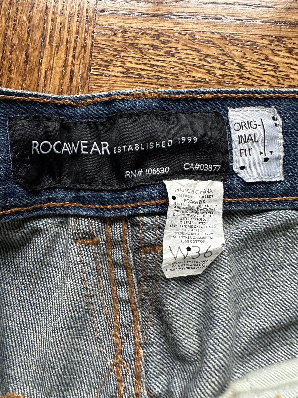 Rocawear Vintage Y2K Rocawear Baggy Embroidered Denim Jeans Size US 36 / EU 52 - 8 Thumbnail