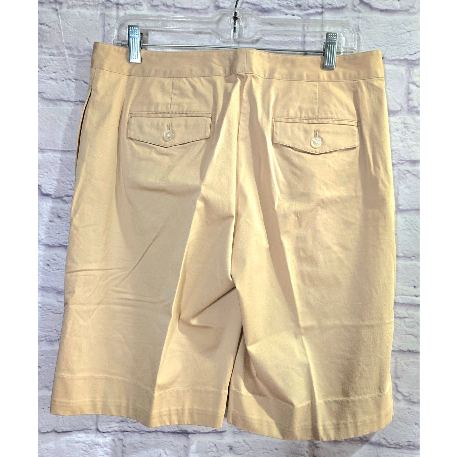 Lauren Ralph Lauren VTG Lauren Ralph Lauren Tan Flat Front Chino Shorts 10 Size 32" / US 10 / IT 46 - 2 Thumbnail