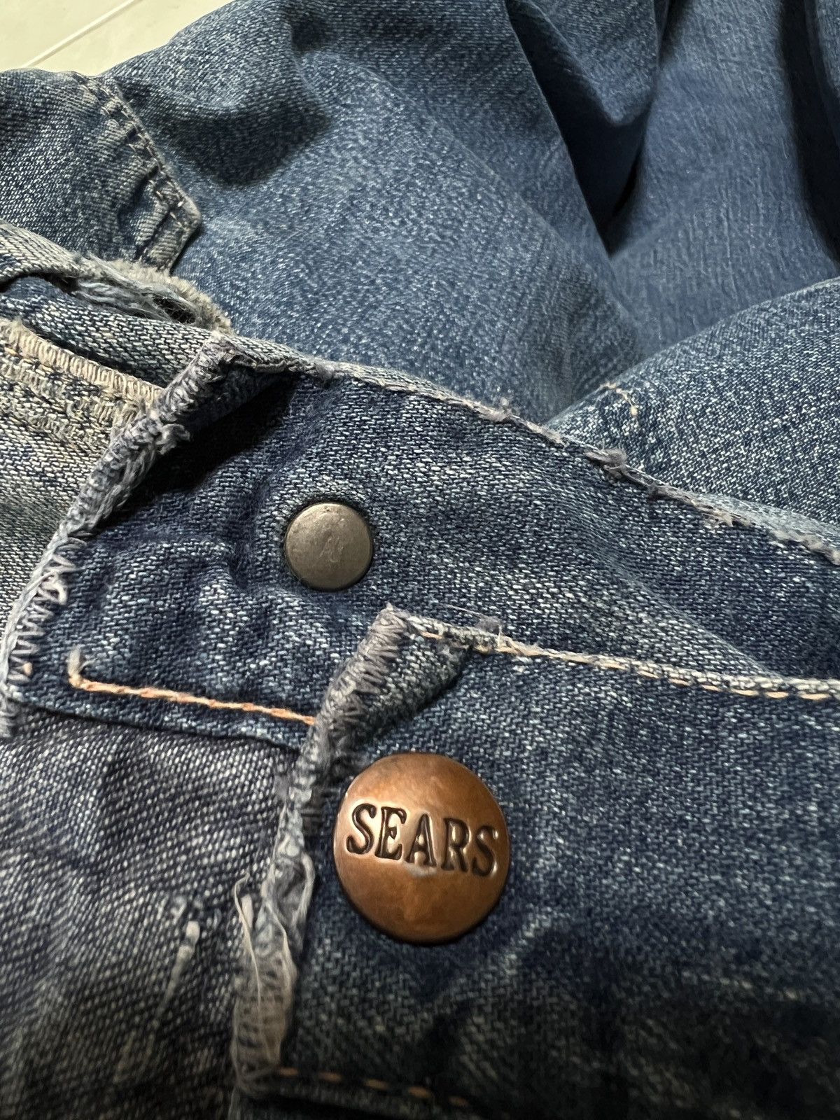 Sears 🔥 60s SEARS CARPENTER DENIM JEANS Size US 32 / EU 48 - 18 Thumbnail