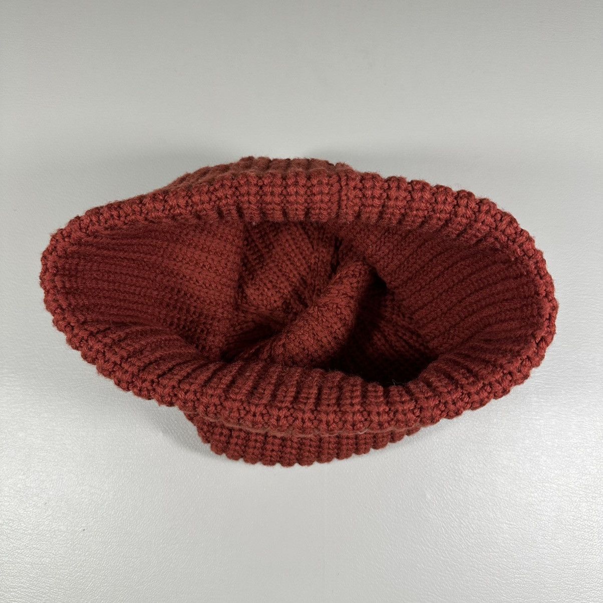 Coach COACH Embossed Knit Merino Wool Beanie in Terracotta Color Size ONE SIZE - 4 Thumbnail