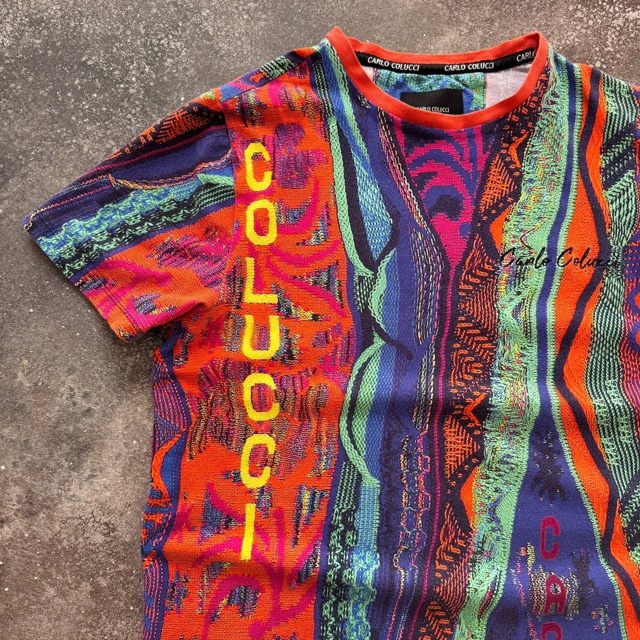 Carlo Colucci × Coogi × Vintage Carlo Colucci Coogi Knit Style Y2K Unisex T-Shirt Size US S / EU 44-46 / 1 - 2 Thumbnail
