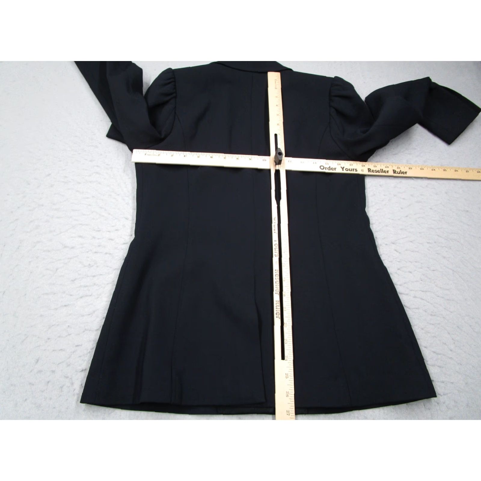 Vintage BARNEYS NEW YORK A.L.C. Jacket Women 6 Blazer One-Button Notch Short Black Wool Blend Viscose Blend Size M / US 6-8 / IT 42-44 - 6 Thumbnail