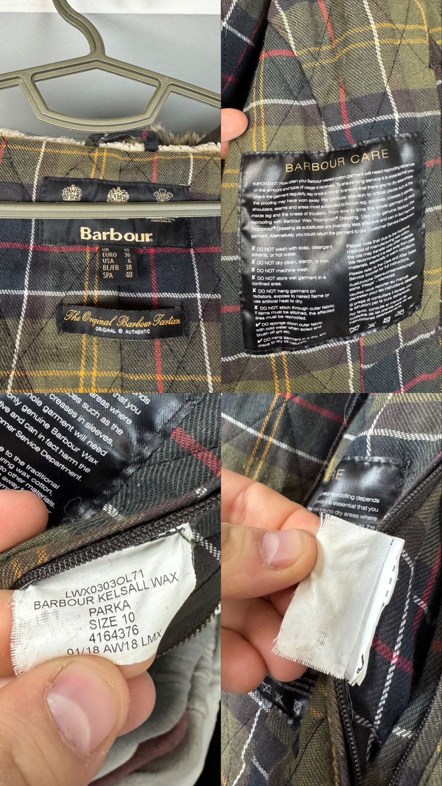 Barbour Barbour Kelsall Wax Parka Jacket Womenʼs Size UK 10 Size M / US 6-8 / IT 42-44 - 16 Thumbnail
