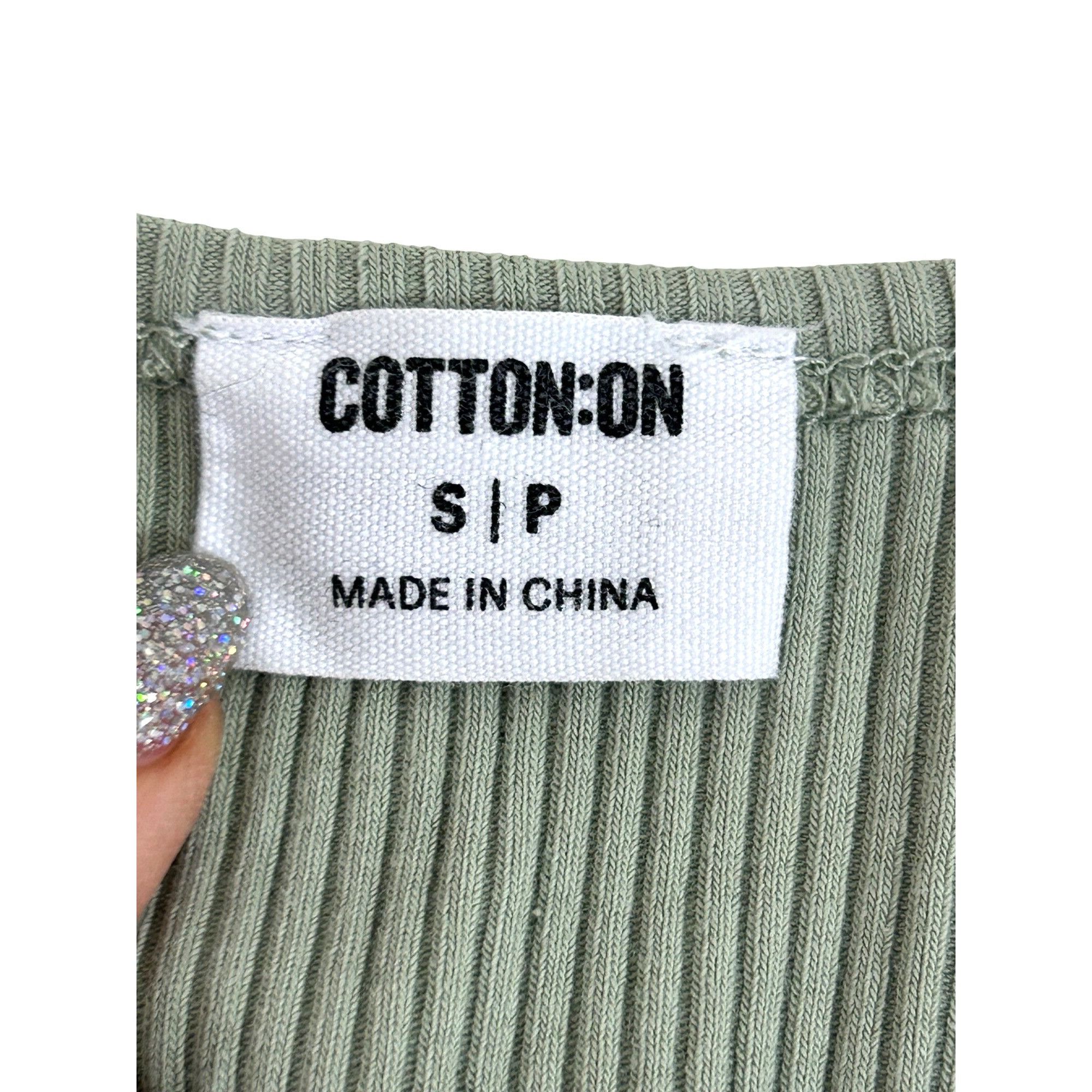 Cotton On Cotton On Racerback Dress S Sage Green Bodycon Ribbed Mini S Size S / US 4 / IT 40 - 6 Thumbnail