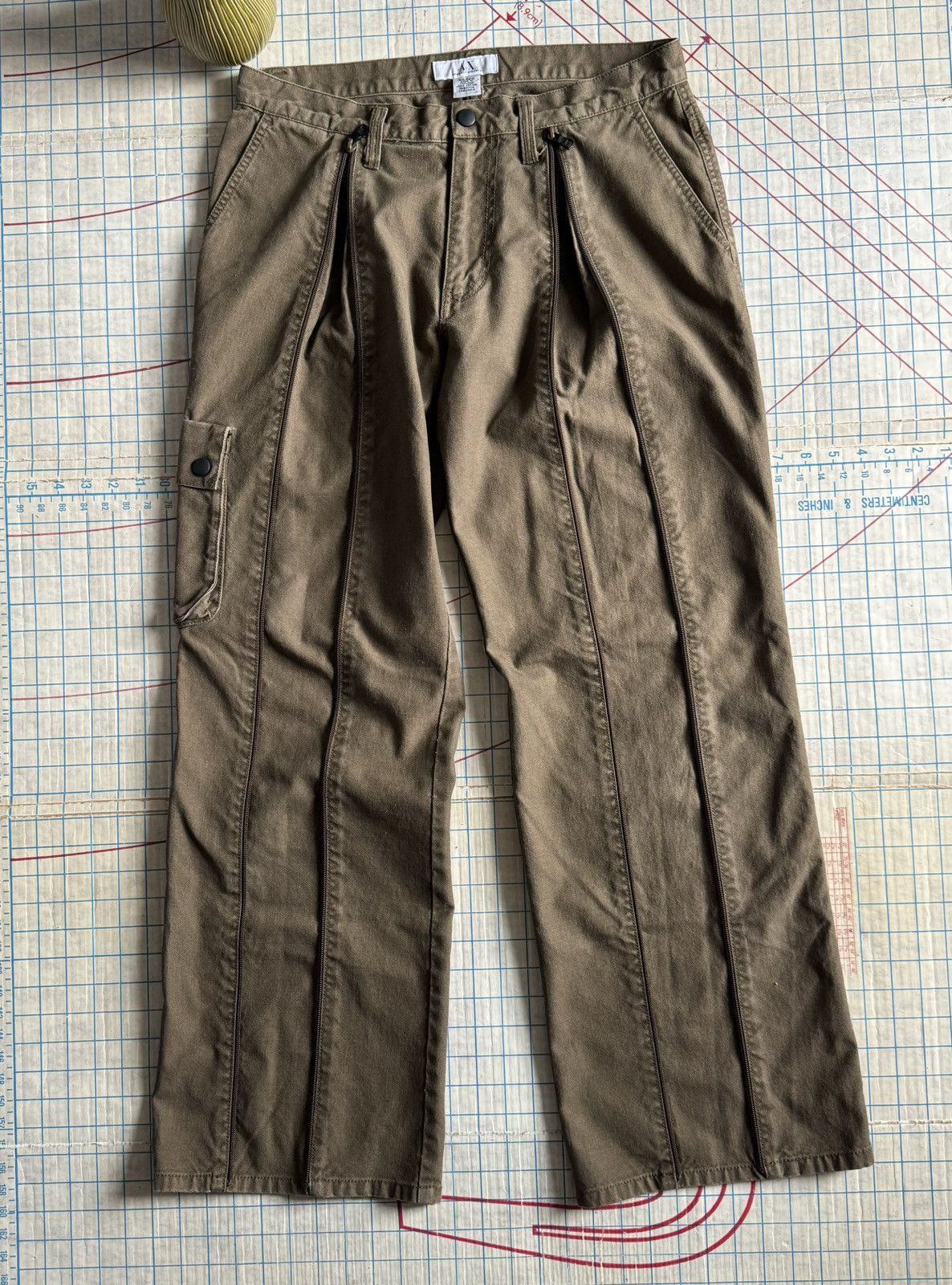 Armani Exchange Vintage Wide Leg Armani Exchange Adjustable Zipper Pants A/X Size US 32 / EU 48 - 5 Thumbnail