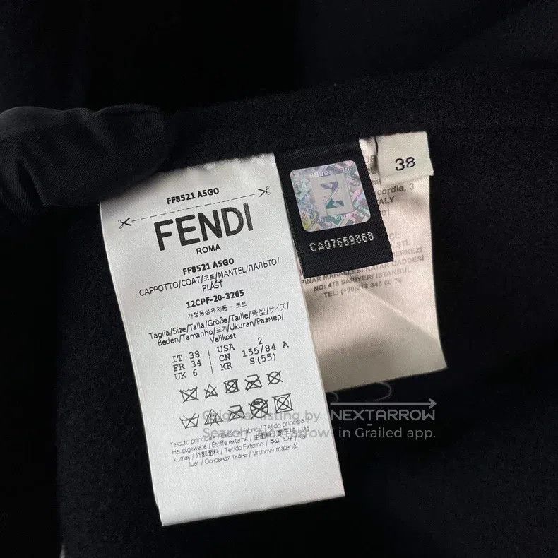 Fendi Fendi Wool Coat Black Size XS / US 0-2 / IT 36-38 - 4 Thumbnail