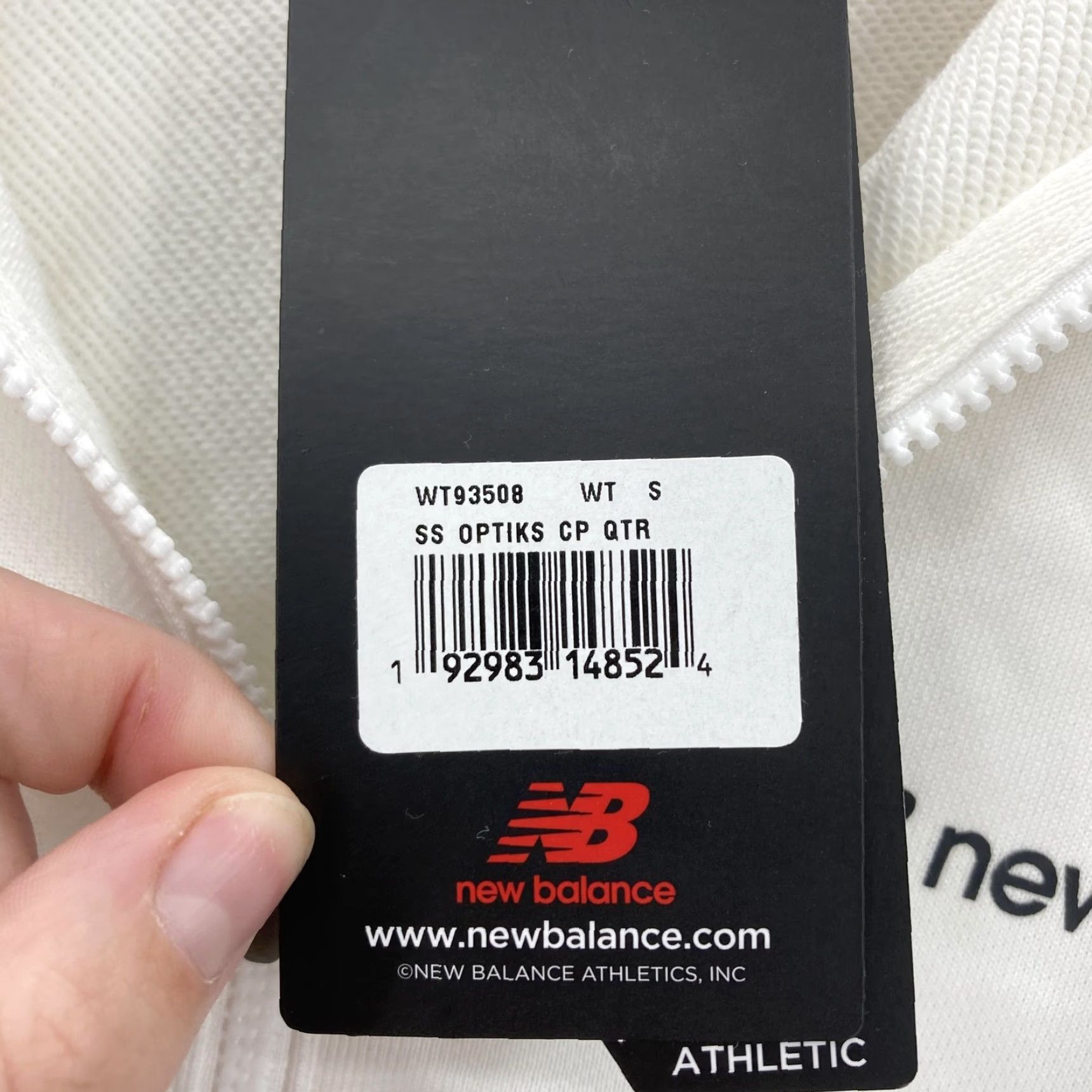 New Balance VINTAGE New Balance Sweatshirt Womens Small White Optiks Crop Quarter Zip Logo Running Size S / US 4 / IT 40 - 5 Thumbnail