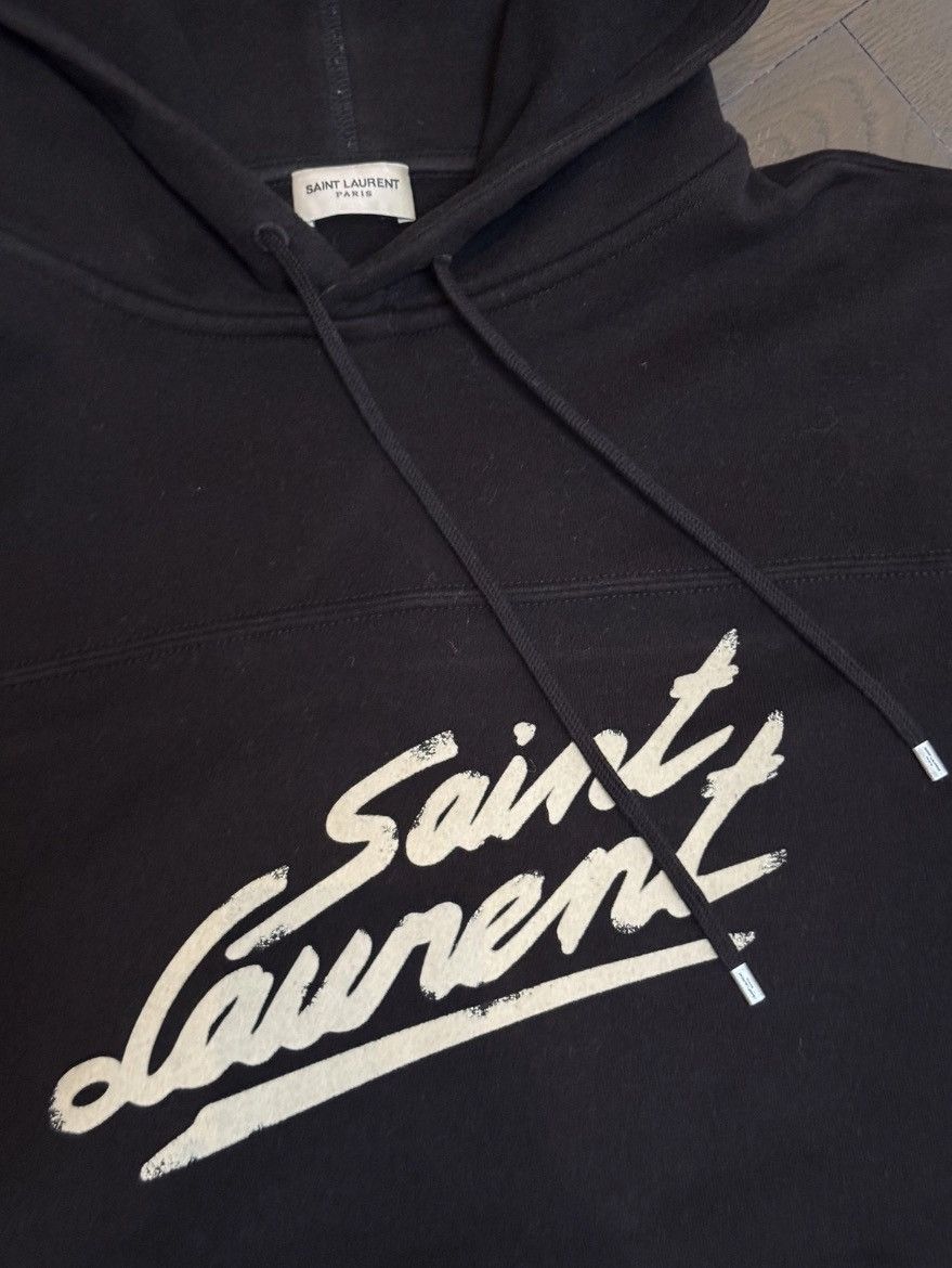Saint Laurent Paris Saint Laurent Signature Logo Hoodie Size US L / EU 52-54 / 3 - 2 Thumbnail