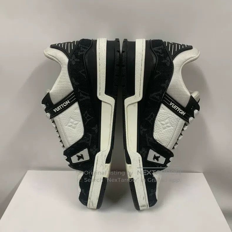 Louis Vuitton Louis Vuitton Black and white denim shoes Size US 8 / EU 41 - 3 Thumbnail