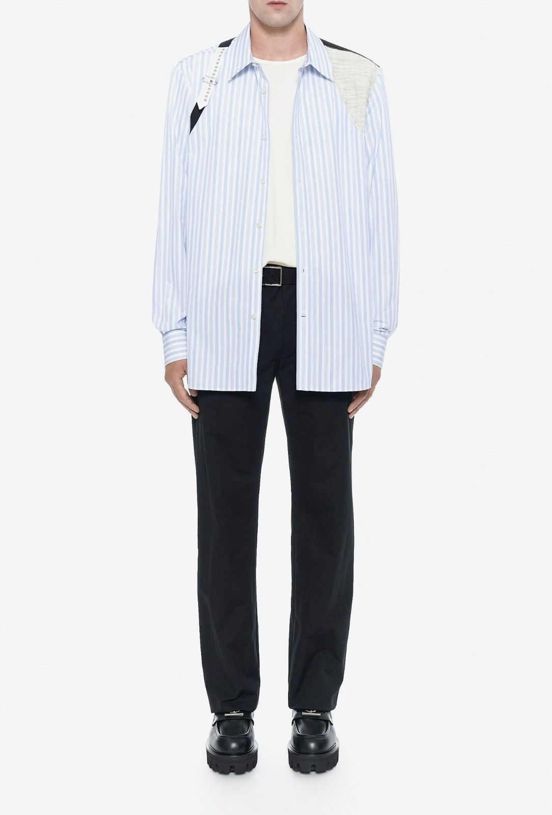 Alexander McQueen Alexander McQueen Canvas Signature Harness Striped Shirt Size US M / EU 48-50 / 2 - 4 Thumbnail