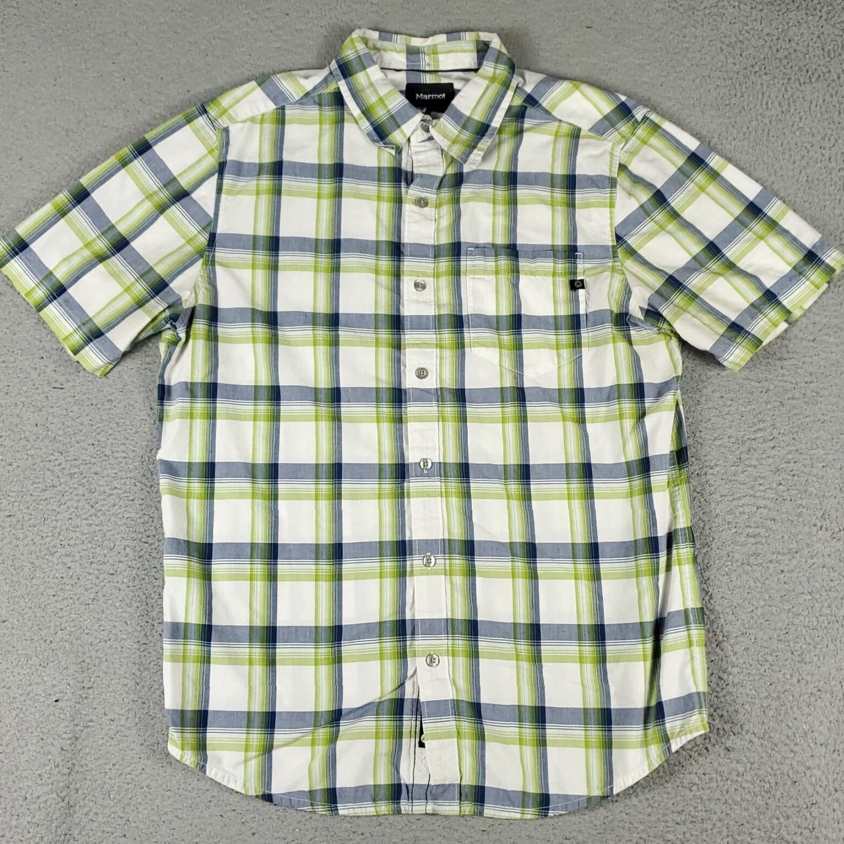 Marmot VINTAGE Marmot Shirt Mens Size Medium Green Blue Plaid Button-Up Short Sleeve Casual Workwear Modern Preppy Mens Size US M / EU 48-50 / 2 - 2 Thumbnail